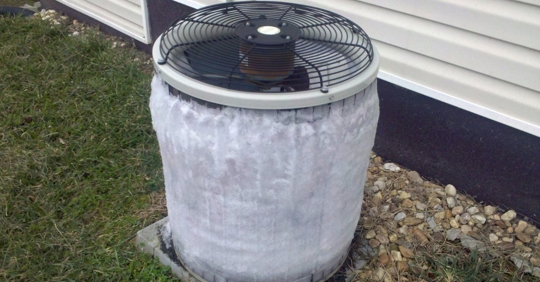 frozen AC unit